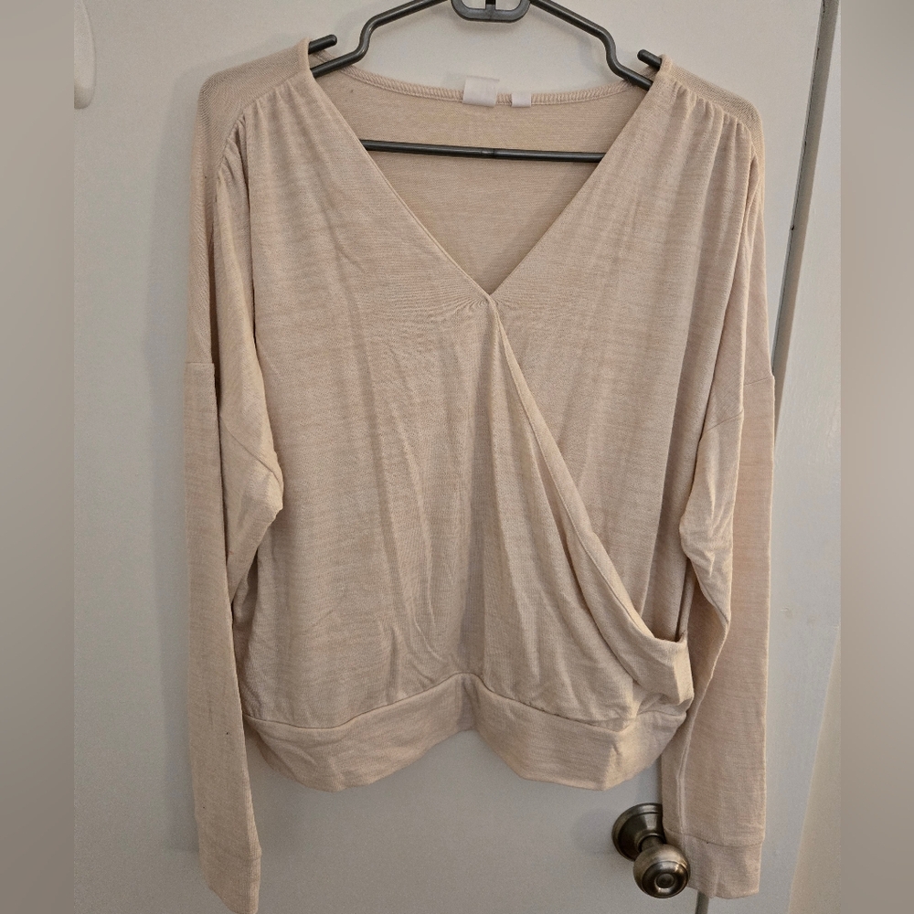 GAP Cream V-Neck Women's Blouse